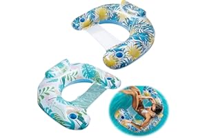 Efymosce Inflatable Water Pool Air Mattress, Swimming Bed Water Hammock, Swimming Hammock, Water Hammock with Air Pump for Swimming Pool Beach, Pool Toy for Adults and Children