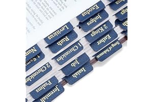 XKDOUS Bibelreiter aus Leder, blaue Bibelreiter für Männer und Frauen, goldene Bibelbuchreiter, 66 Bibelreiter für Altes und Neues Testament, zusätzliche 9 Registerkarten (Marineblau)