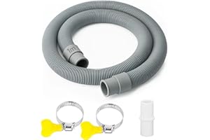 TEKONDA Ablaufschlauch Verlängerung Set für Waschmaschine 1M Waschmaschinenschlauch Verlängerung inkl Verbinderl und 2 Schlauchschellen Ø 20mm für Geschirrspüler Waschmaschine