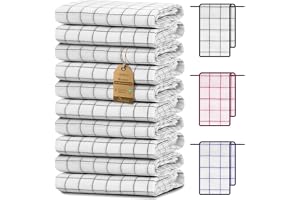 NatureMark Set med 10 kökshanddukar 50x70 cm – 100% bomull, absorberande och slitstarka – Handdukar för hemmabruk och profess