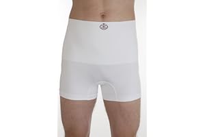 Comfizz Level 2 Ostomy Support Boxer: High Waist, Unisex, Medium Support Ideal for Post Surgery & Small Hernias (XL/2XL,White)