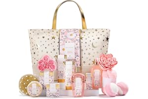‎SPA LUXETIQUE SPA LUXETIQUE Beauty Set für Frauen - Bad Geschenkset 15-teiliges Geburtstagsgeschenk, Gänseblümchen Duft Spa Set, Geburtstagsgeschenk mit Duschgel, Geräumige Handtasche, Wellness Set für Frauen