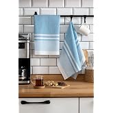 Vionel Home 2'li Mutfak Kurulama Bezi,%100 Pamuk y&uuml;ksek su emici, Beslenme &ouml;rt&uuml;s&uuml;, &Ccedil;ok ama&ccedil;lı servis pe&ccedil;etesi 45x60cm (Mavi)