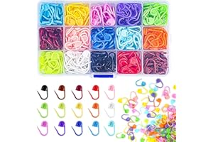 sacjkt marcadores crochet, 300 piezas marcadores ganchillo, 15 colores marcadores de puntos ganchillo con caja de almacenamiento transparente, para tejer, ganchillo o manualidades
