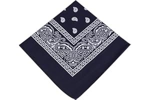 OXFORD NOVELTIES Unisex Paisley Bandanas (Navy Blue)