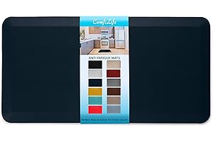 ComfiLife Anti Fatigue Floor Mat – 3/4 Inch Thick Perfect Kitchen Mat, Standing Desk Mat – Comfort at Home, Office, Garage – Durable – Stain Resistant – Non-Slip Bottom (20" x 39", Navy)