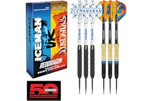 ‎RED DRAGON Red Dragon Zestaw rzutek do darta z piórkami i nasadkami, Peter Wright Snakebite kontra Gerwyn Price Iceman