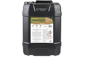 Postsaver Creostain Creocote Oil-Based Wood Treatment | Creosote Substitute | Wood Stain and Preserver | Ideal for Fence Treatment | Low Odour | 20 litres (Light Brown)
