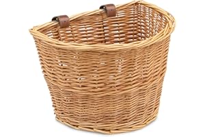 Prosource Cesta de Mimbre para manubrio Delantero de Bicicleta