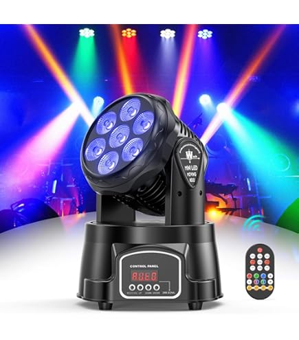 SHEHDS Barra De Luz LED De Cabeza Móvil 8 X 12 W RGBW 4 En 1, Haz Y Efecto Deslumbrante, ángulo De Lente De 8°, Barra De Luz De Inclinación De 180