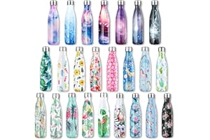 lalafancy Bottiglia Acqua in Acciaio Inox, Borraccia Sportiva Thermos Isolamento Sottovuoto a Doppia Parete per 24 Ore Fredde & 12 Calde, Senza BPA - 500ml/750ml