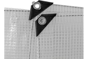 COST WISE Clear & Reinforced Tarpaulin/Ground Sheet/Fly Sheet,builders tarp,garden dry cover,winter plant cover up, (3mx3m,)