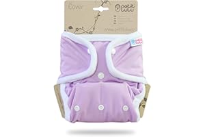 Cover Petit Lulu | Taglia unica | Bottoncini | Pannolini lavabili | | Pannolino di stoffa | Prodotto in Europa (Lilac)