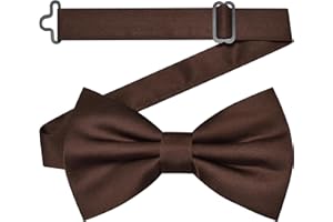 MAIANY Papillon Uomo, Regolabile Con Gancio Papillon Pre-legati in Tinta Unita Per Bambini Adulto Cravatta A Farfalla Già Annodato in Diversi Colori Per Feste Matrimonio Natale Fantasia