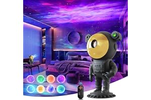 LAMPET Astronaut Sternenhimmel Projektor Kinder - Sternenprojektor Galaxy Projector mit Auto Timer, Nachtlicht Led Sternenhimmel Astrolyte Projektor, Geschenk für Kinder & Erwachsene (Schwarz)