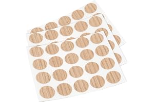 Adsamm® / 60 x täckkåpor/ek ljus/Ø 13 mm/rund / 0,45 mm tunn självhäftande möbelplåster