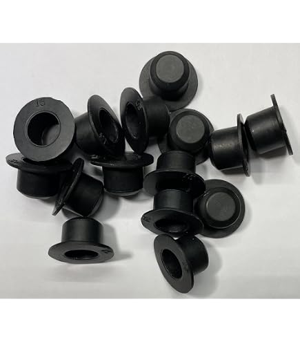 Capuchon et bouchon d'insert conique à bride pour force de protection pour trou d'identification de 7-7,5 mm 9/32 -19/64 d'ouverture de bouteille de tube (paquet de 15) caoutchouc réutilisable