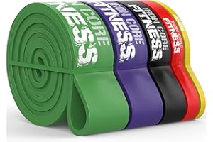 ‎IRON CORE FITNESS Klimmzugband für Widerstandsbänder Krafttraining, Klimmzug Bänder Set – Premium Qualität Resistance Pull Up Bands für Klimmzüge Training, Kraft, Mobilität, Reha, Dehnung im Fitnessstudio oder Zuhause