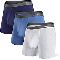 YUSHOW 1 Pack of 4 Pack Heren Boxershorts Multipack Ultra Zachte Ademende Boxers voor Mannen Anti Schuren Ondergoed Trunks Cool Dry Ice Silk Boxer Slips, zwart*4, XL
