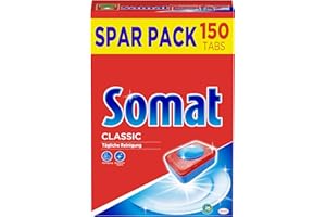 ‎SOMAT Somat Classic Spülmaschinen Tabs, 150 Tabs, Geschirrspül Tabs für die tägliche Reinigung von Besteck und Geschirr, mit Extra-Kraft und Schutz vor Glaskorrosion