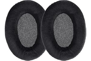 kwmobile 2 x nauszniki kompatybilne z Sennheiser HD515 / HD555 / HD595 / HD518 - zastępcza welurowa poduszka na słuchawki - czarna