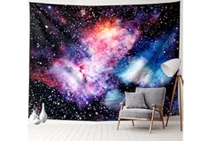 Sosolong Arazzi mandala, arazzi cielo stellato astronauta, arazzi luna, arazzi gioco, arazzi decorazione parete camera maschile e femminile (GALASSIA, 150CM*130CM)