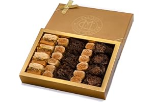 Chateau de Mediterranean Chocolate and Standard Mix Baklava Selection - 325 g | Delicious Filo Pastry Filled with Assorted Nuts & Chocolate | Traditional Recipe | Gift to Share at Diwali