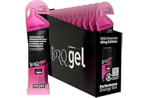 TORQ Running Gels with Electrolytes - 2:1 Maltodextrin: Fructose for Endurance Sports & Optimal Performance | Energy Gels for Running, Cycling & Marathons - 30g Carbs Per Gel | Forest Fruits 15