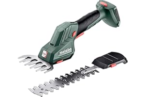 metabo Akku-Strauch- und Grasschere SGS 18 LTX Q – 601609850 – 18 V – Leichte 2-in-1 Strauchschere mit Schnellwechsel-System – Ohne Akku und Ladegerät