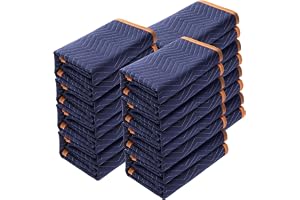 VEVOR Möbelöverdrag 2032 x 1829 mm set med 12 robusta förpackningsskyddsöverdrag, icke-vävt bomullstyg återvunnet för att skydda möbler, golv, blå