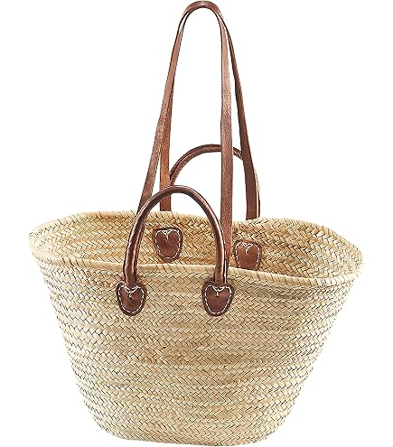 Kobolo Wasserhyazinthen-Tasche – 45x18x29 Cm, Geflochtene Henkeltasche Mit Kunstledergriffen