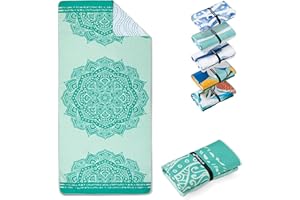 Fit-Flip Strandtuch XXL - Mikrofaser Badetuch - Strandtücher leicht und schnelltrocknend - 100% recyceltes Mikrofaser Handtuch - Strandhandtuch zum Baden (Mandala 200x90cm)