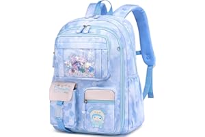 HANXIUCAO Sacs d'école pour filles Sac à dos avec compartiment pour ordinateur portable pour filles pour primaire
