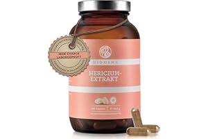 ‎QIDOSHA QIDOSHA® Hericium Erinaceus 30:1 Extrakt Kapseln hochdosiert, 180 Stk, 1300 mg Hericium Vitalpilz Extrakt pro Tagesdosis, Premium-Dual-Extrakt, Igelstachelbart Kapseln, Löwenmähne Pilz, lions mane