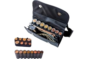 N NUEVAS IDEAS Porte-monnaie en cuir avec trieur pour pièces et billets, fermeture magnétique, avec porte-monnaie moyen supplémentaire, Noir , Moderne