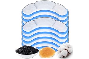 Retoo 10 sztuk wymiennych filtrów dla kotów, filtr z węglem aktywnym z 4 warstwami filtra, wymiary 11 x 3 cm, uniwersalne akcesoria dla zwierząt domowych, łatwy do czyszczenia, czysty filtr dla