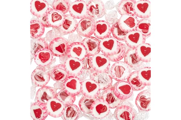 FOOD crew Hjärtgodis rosa – 500 g Rocks Godis Handlindade Godis Storpack – Bordsdekoration för bröllop dop alla hjärtans dag mors dag nattvard