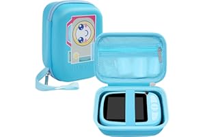 Misilmp Funda para Cámara Instantánea, Funda Protectora para Cámara Compatible con GlobalCrown/Gofunly/Uleway/Hiievpu Cámara Instantánea Infantil para Niños Regalos Organizador Azul (Solo Funda)
