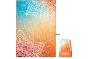 OCOOPA Mikrofaser Strandtuch Ultraleicht, Schnell Trocknendes Sandfest Handtuch, Saugfähiges Stranddecke, Weich und Pflegeleicht Badetuch für Fitness, Reise, Strand, Schwimmen, Yoga, 200x145 cm