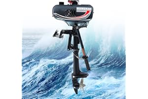 DIFU - Motore fuoribordo a benzina a 2 tempi, 3,5 CV, 2,5 kW, per barche, raffreddato ad acqua, sistema CDI