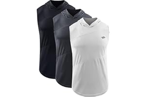 Cadmus Mens Muscle Vest Sleeveless Top for Gym Running Fitness Shirts with Hooded