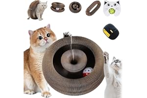 HOPASRISEE Katzenwirbel Katzenliebling, Katzen Wirbel Katzenliebling mit Ball, Kratzkokon, Advanced Pet Cat Scratch Board, Lindert Katzenstress, Geeignet füR Den Innen und AußEnbereich(B,1 Stück)