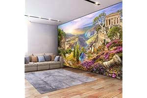 Msrahves 3D fotomurali Wallpaper Verde pianta giardino valle Carta Da Parati 3D Carta da parati 3D foto 3D Fotomurali Carta da Parati 3D Fotomurali Adesivo Murale Carta Da Parati Wallpaper