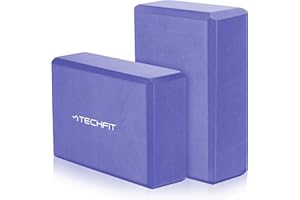 TechFit Set Yoga Completo con Tappetino Antiscivolo 180x60x1 cm e 2 Blocchi in Schiuma EVA Alta Densità – Ideale per Yoga, Pilates, Stretching, con Cinghia di Trasporto