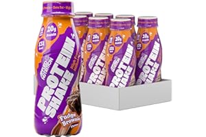 Applied Nutrition Protein Shakes - High Protein Shake Ready To Drink, Protein Drink With 20g Of Protein, Low Fat Protein Shake, On The Go Bottle - 8 x 330ml (Fudge Brownie)