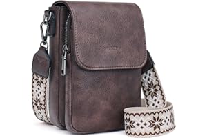 MUIIKOLA Sacs bandoulière femme,Petit Sac à Bandoulière,Besace Sacoche Messenger Téléphone Cuir PU Rigide Sac à Bandoulière Femme Portefeuille en Cuir PU avec Réglables Bandoulière
