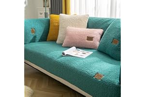 LINGKY Housse de Canapé d’Angle 4/3/2/1 Places Couvre Canape avec Accoudoirs Matelassée avec Méridien Gauche/Droite - Protection Canapé Anti-Taches en Forme de L (Green,70x150cm/Rectangulaire)