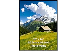 Ditwis Marco 30x40 cm Negro, Marco Grande para Fotos y Posters, para Sala de Estar, Oficina, Pantalla de Pared Horizontal o Vertical