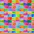 Check Upholstery Fabric for Chairs, Colorful Plaid Fabric by The Yard, Rainbow Geometric Tie Dye Decorative Fabric, Abstract Square Indoor Outdoor Fabric, Printed DIY Art Waterproof Fabric, 5 Yards