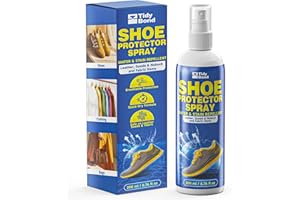 Tidybond Shoe Protector Spray 200 ml – Waterproof & Stain-Resistant Spray for Trainers, Shoes & Boots – Long-Lasting Nano Protection for Suede, Leather, Canvas & Fabric Footwear